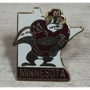 Minnesota Gophers Goldy Sports Pin for a Hat, Lapel, Lanyard, Jacket or Backpack
